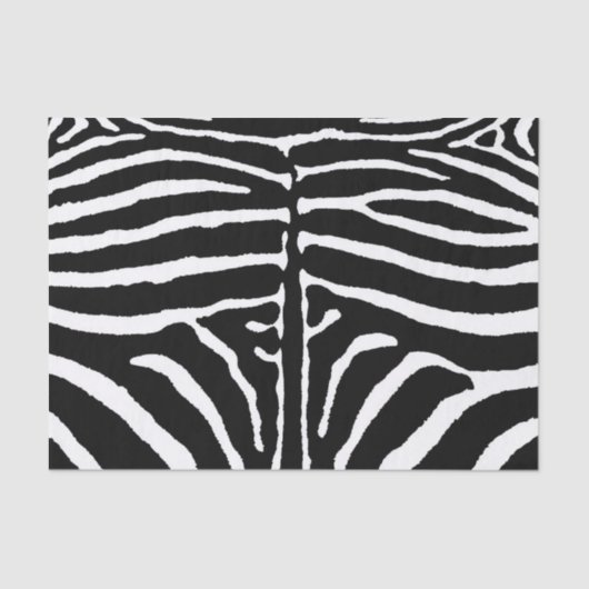 Zebra in zwart en wit tissuepapier (Voorkant)