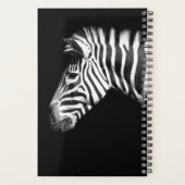 Zebra in zwart-wit gepersonaliseerde naam planner (Achterkant)