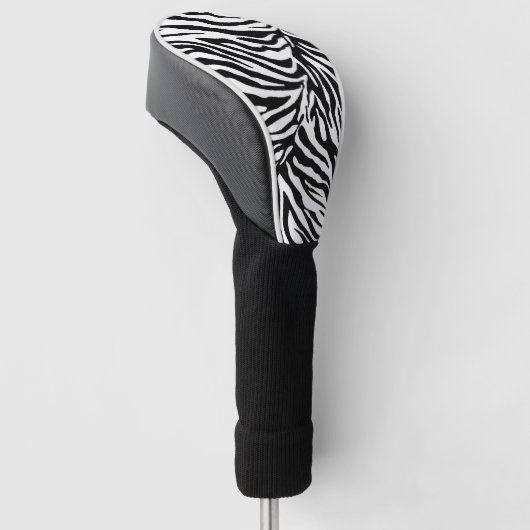 zebra in zwarte en witte streep, dierlijke afdruk golfheadcover (Schuin)