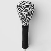 zebra in zwarte en witte streep, dierlijke afdruk golfheadcover (Voorkant)