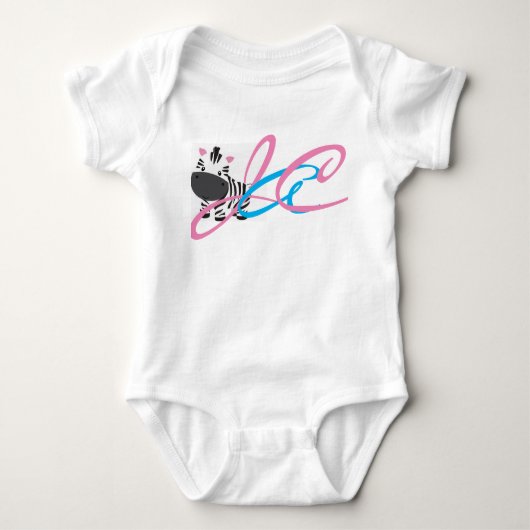 Zebra Inital Romper (Voorkant)