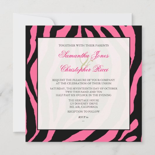 ZEBRA-INVITATIES / DIY-KLEUR KAART (Achterkant)