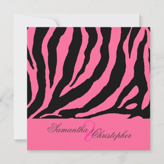 ZEBRA-INVITATIES / DIY-KLEUR KAART (Voorkant)