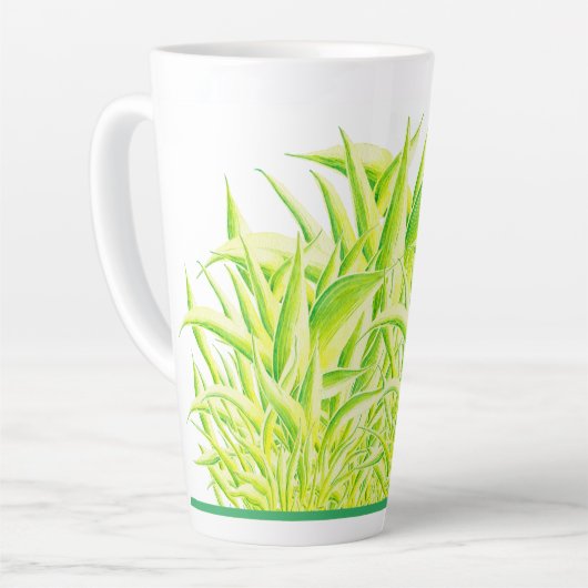 Zebra Iris op een grote latte Mok (Linkerhoek)