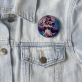 Zebra is een feestbeest ronde button 5,7 cm (In situ)