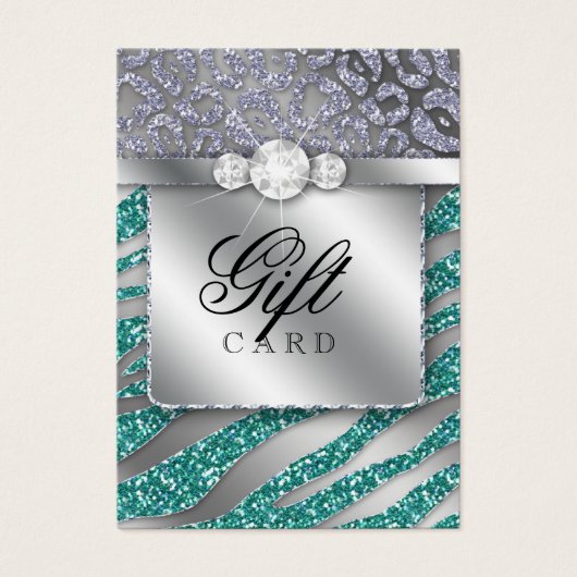 Zebra Jewelry Gift Kaart Silver (Voorkant)