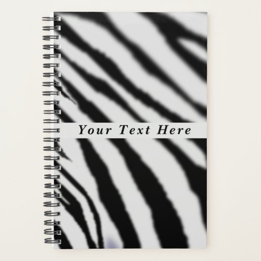 Zebra -  - Jouw tekst toevoegen / Naam - Planner (Voorkant)