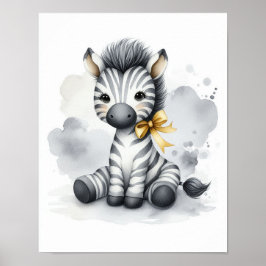 Zebra Jungle Kinderkamer Muur Kunst Poster