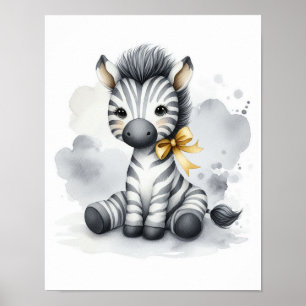 Zebra Jungle Kinderkamer Muur Kunst Poster