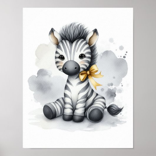 Zebra Jungle Kinderkamer Muur Kunst Poster (Voorkant)