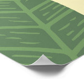 Zebra Jungle Safari Exotisch Palmbladeren Nursery  Poster (Hoek)