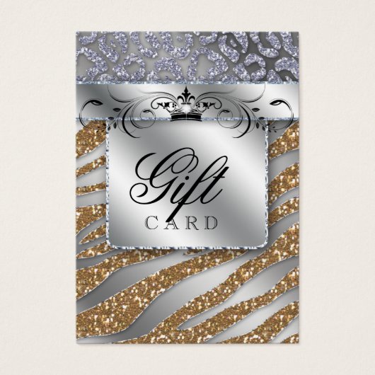 Zebra juwelen Gift Kaart Silver crown (Voorkant)