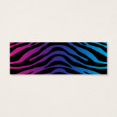 Zebra juwelen hangen Label Mode Mini Visitekaartjes (Achterkant)
