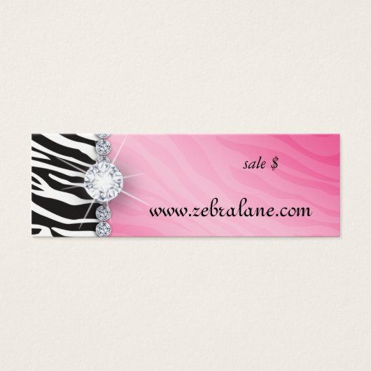 Zebra juwelen hangen Label Mode Mini Visitekaartjes (Voorkant)