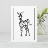 Zebra Kaart (Staand voorkant)