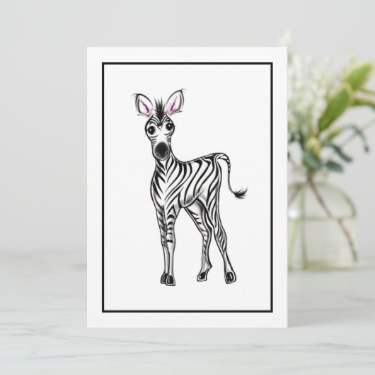 Zebra Kaart (Staand voorkant)