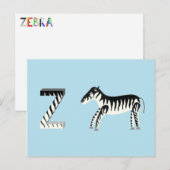 Zebra Kaart (Voorkant / Achterkant)