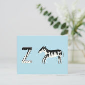 Zebra Kaart (Staand voorkant)