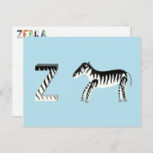 Zebra kaart (Voorkant / Achterkant)