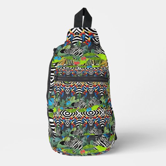 Zebra Kanga  Sling Bag (Voorkant)
