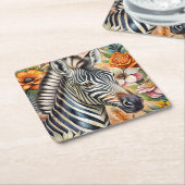 Zebra Kartonnen Onderzetters (Schuin)