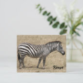 zebra kenya briefkaart (Staand voorkant)