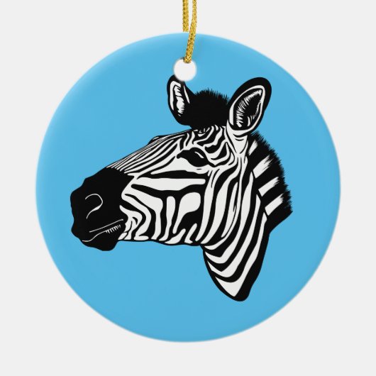 Zebra Keramisch Ornament (Voorkant)