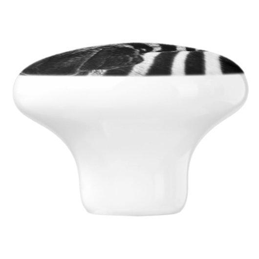 ZEBRA KERAMISCHE KNOP (Zijkant)