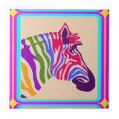 Zebra keramische Tegel Tegeltje (Voorkant)
