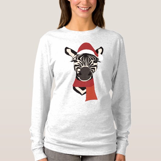 Zebra kerst #1 t-shirt (Voorkant)