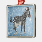 zebra kerst metalen ornament (Links)