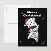 Zebra Kerst Zebras Winterdieren Feestdagenkaart (Voorkant / Achterkant)