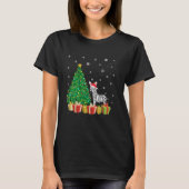 Zebra kerstboom verlichting kerstmuts Zebra kerst T-shirt (Voorkant)