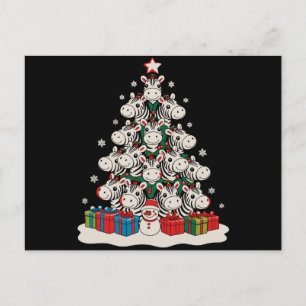 Zebra Kerstboom Xmas Kerst Familie Feestdagenkaart