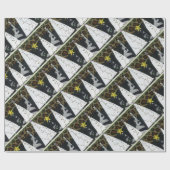 Zebra kerstboomkorren cadeaupapier (Vlak)