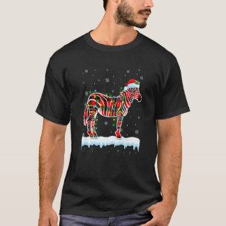 Zebra Kerstkerstkerstkerstkerstkerstmis met valsvu T-shirt