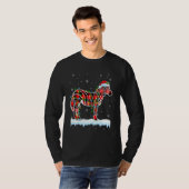 Zebra Kerstkerstkerstkerstkerstman met staartdiere T-shirt (Voorkant volledig)