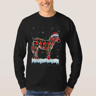 Zebra Kerstkerstkerstkerstkerstman met staartdiere T-shirt