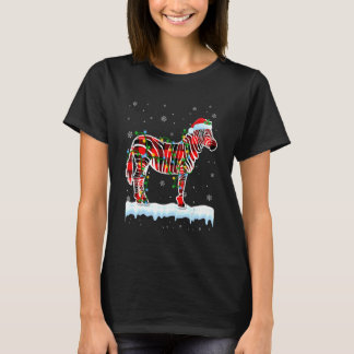 Zebra Kerstkerstkerstkerstkerstman met staartdiere T-shirt