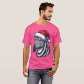 Zebra Kerstman Hoed Grappig Kerstmis Zebra Liefheb T-shirt (Voorkant volledig)