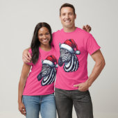 Zebra Kerstman Hoed Grappig Kerstmis Zebra Liefheb T-shirt (Unisex)