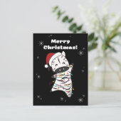 Zebra Kerstmis Zebras Winter Dieren Feestdagenkaart (Staand voorkant)