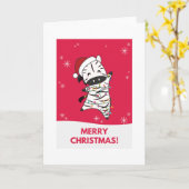 Zebra Kerstmis Zebras Winterdieren Kaart (Gele Bloem)