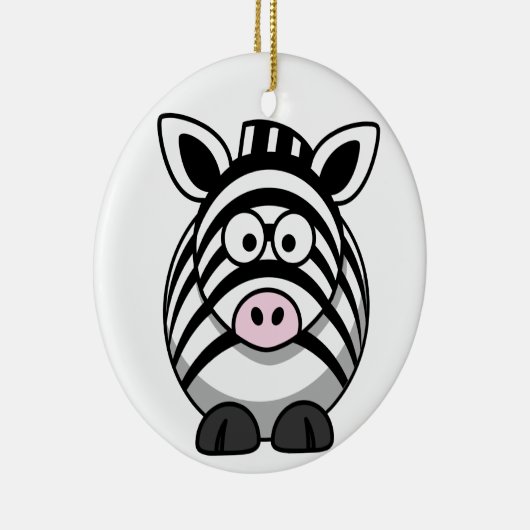 Zebra kerstversiering keramisch ornament (Rechts)