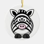 Zebra kerstversiering keramisch ornament (Voorkant)