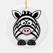 Zebra kerstversiering keramisch ornament (Achterkant)