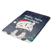 Zebra kerstZebras Winter Animals Bath Mat (Gekanteld)