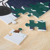 Zebra kerstZebras Winter Dieren Jigzaag Puzzl Legpuzzel (Zijkant)