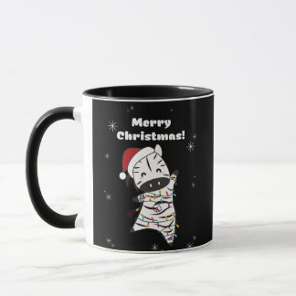 Zebra kerstZebras Winter Dieren Mok