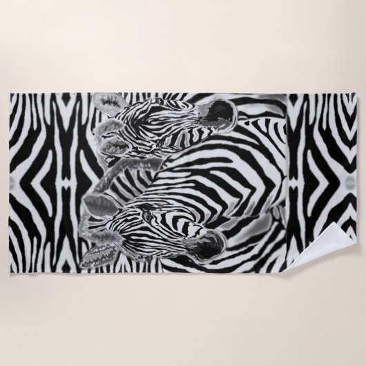 Zebra keukenhanddoekjes strandlaken (Voorkant)